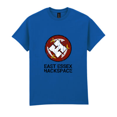 East Essex Hackspace - Weathered with Text - T-shirt Thumbnail